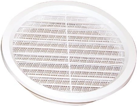 Ventilation grille with mesh, diameter 125 mm, white