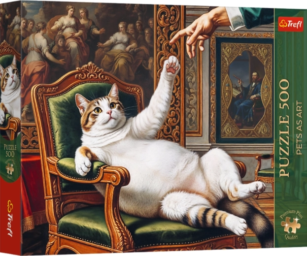 Пъзел 500 Premium Plus – Pets as Art: Негово пухкаво величество