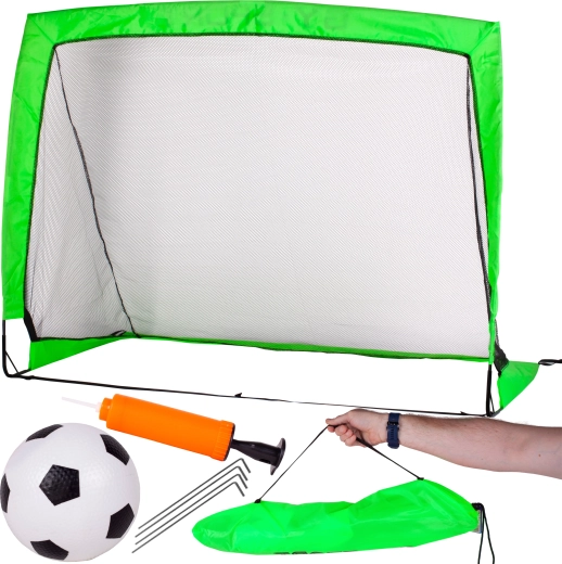 Football goal 120 × 90 cm with ball and pump