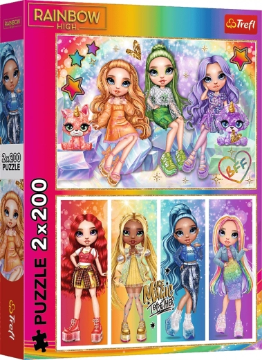 Пъзел 2x200 – дъгови кукли RAINBOW HIGH