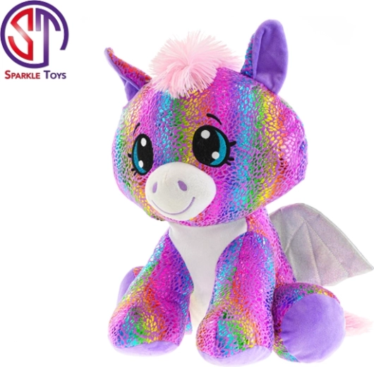 Plush Pegasus Star Sparkle 24 cm – rainbow sitting cuddle toy