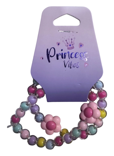 PINK комплект мънистени гривни със сърчица (2 бр.)