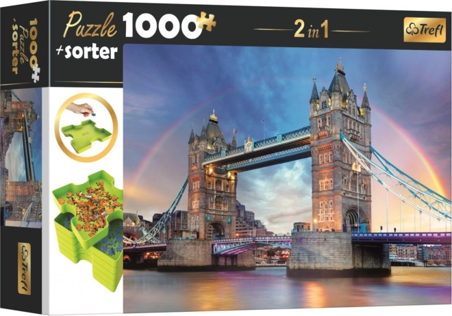 Trefl пъзел Tower Bridge Лондон 1000 части с органайзер за сортиране
