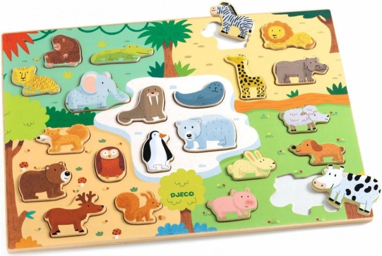 Children's Wooden Puzzle Animals