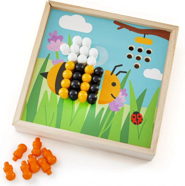 Bigjigs Toys дървена мозайка Градинка