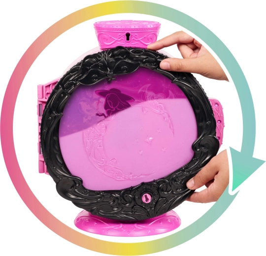 Interactive rotating element with “potion”