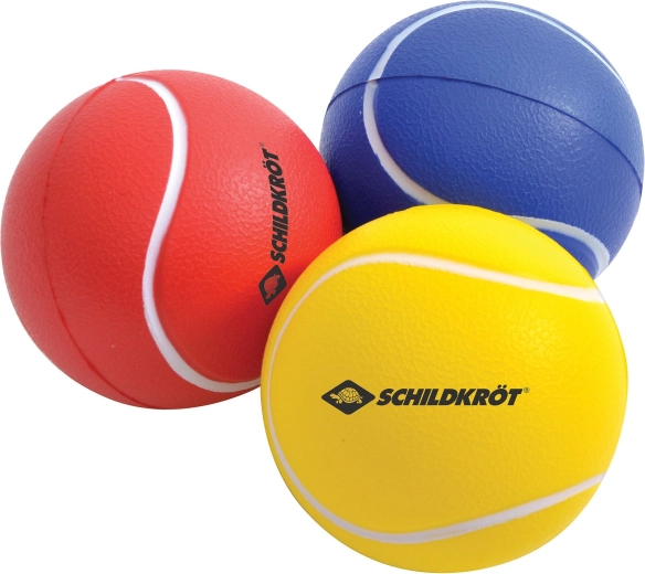 Schildkröt colored foam softball balls 7 cm (3 pcs)