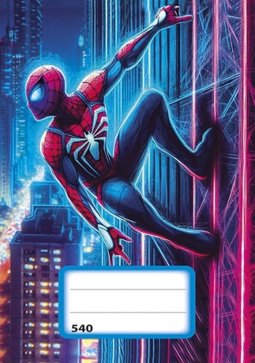 Notebook A5 unlined with Superhero theme