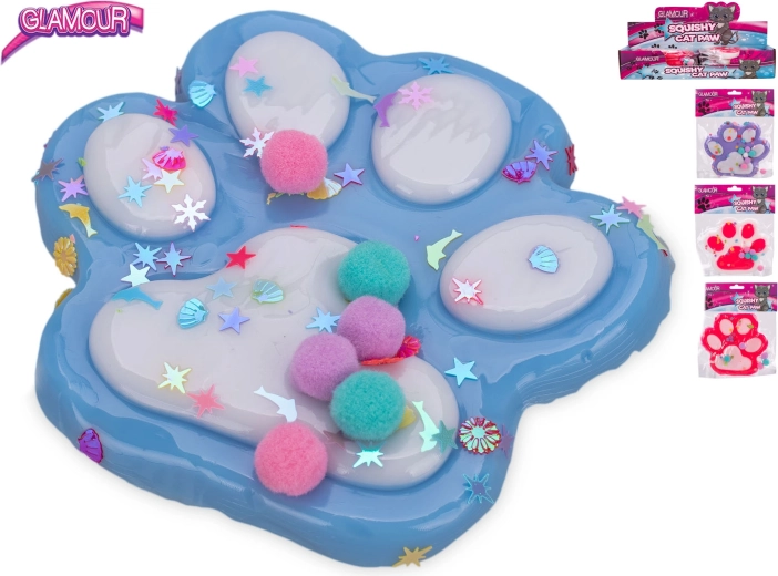 Антистрес играчка котешка лапичка със слайм Glamour Mega