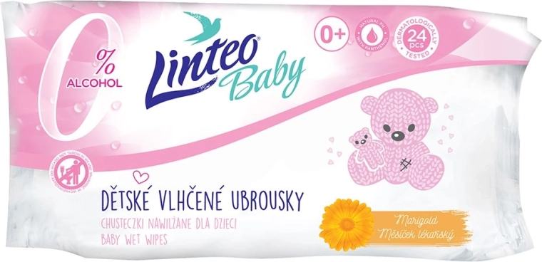 LINTEO Baby calendula baby wet wipes 24 pcs