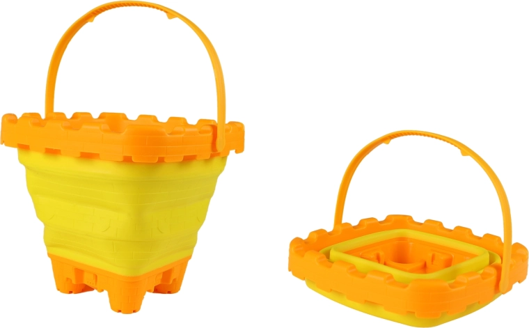 Folding bucket saves space