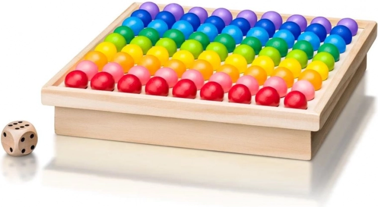 POPULAR Дървена игра с топчета – цветно судоку и настолни игри