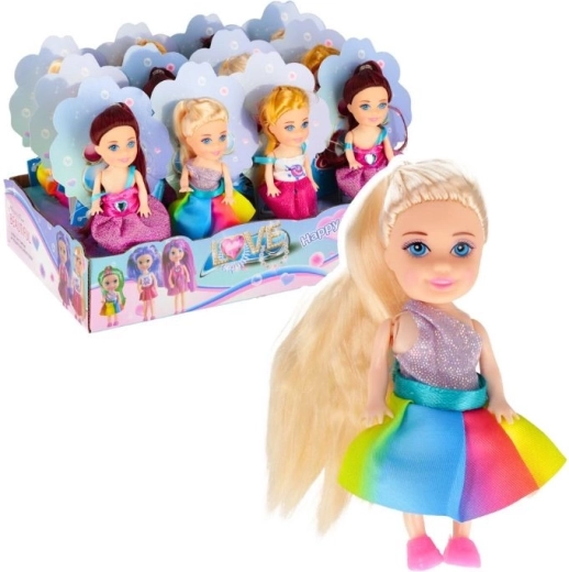 Small Rainbow doll – collectible mini doll 10 cm, mix of variants