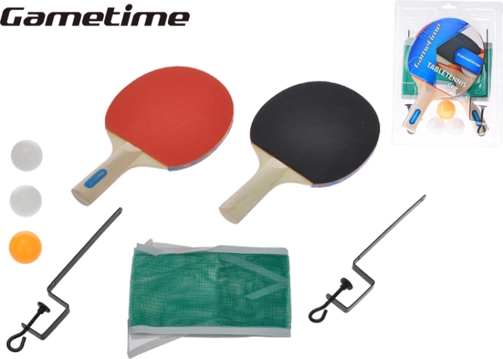 Gametime table tennis set with net, 2 paddles and 3 balls
