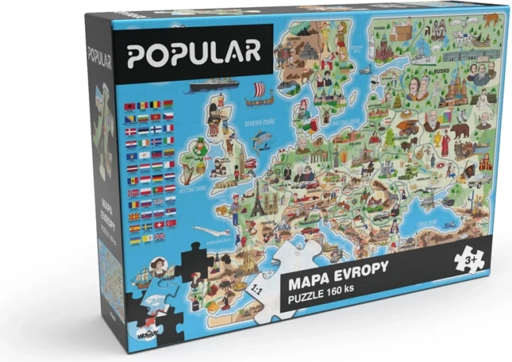 Popular Puzzle карта на Европа 160 части