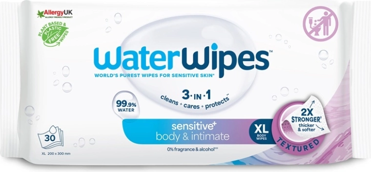 WaterWipes мокри кърпички за тяло и интимна хигиена 30 бр.