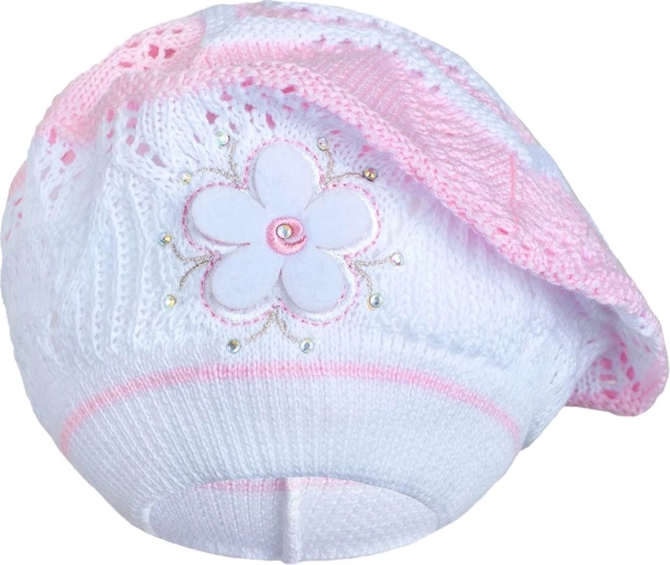 Плетена барета New Baby, светлорозова, за деца 3–4 години