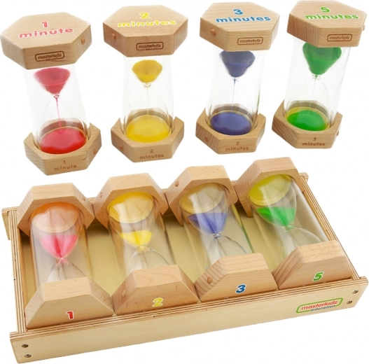 Masterkidz комплект пясъчни часовници – учене за времето