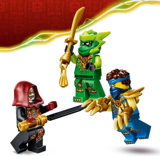 Three NINJAGO minifigures