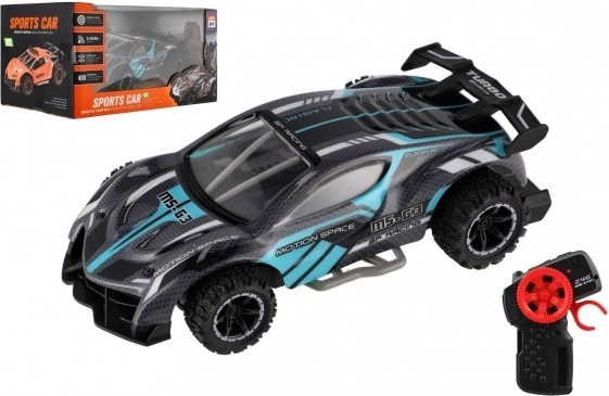 RC sports car 2.4 GHz 20 cm battery-powered – Turquoise