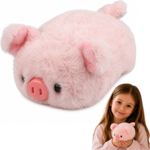 Pink Plush Pig 16 cm - 1 piece