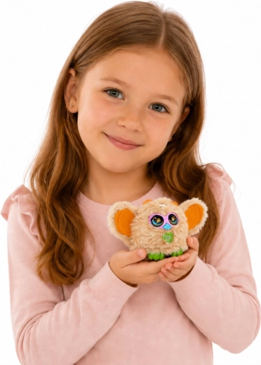 Compact plush toy with a backpack clip