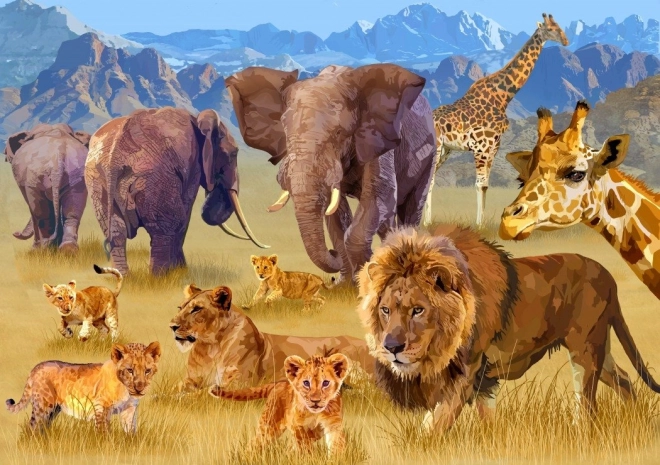 Puzzle BLUEBIRD Savannah Animals 1500 pieces