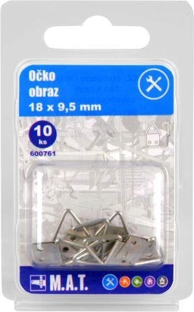 Picture eyelet 18 × 9.5 mm, galvanized (10 pcs)
