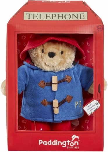 Plush PADDINGTON BEAR in a Telephone Booth Rainbow Designs