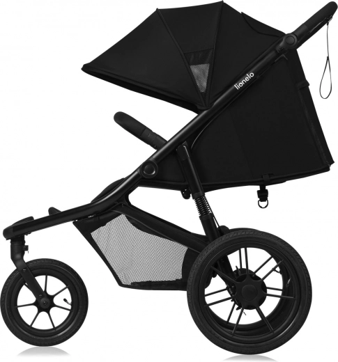 Comfort and control: lie-flat recline, 2 brakes, and an adjustable handlebar