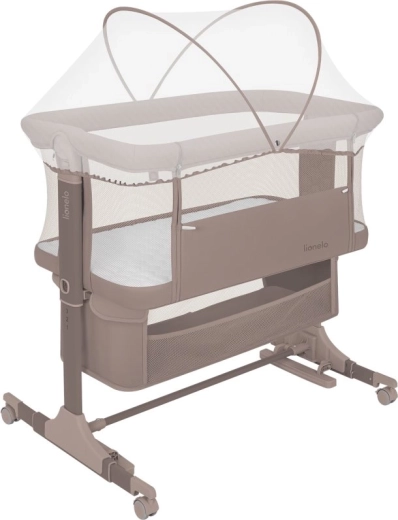 Lionelo Jodie 3-in-1 bedside crib, beige taupe