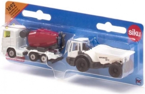 Siku construction vehicle set – concrete mixer and articulated dumper BERGMANN 3012