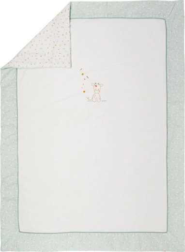 Nattou reversible baby blanket made of velour and cotton 135 × 100 cm Mila, Zoe & Lana