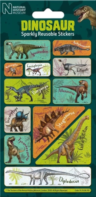 Блестящи стикери с динозаври