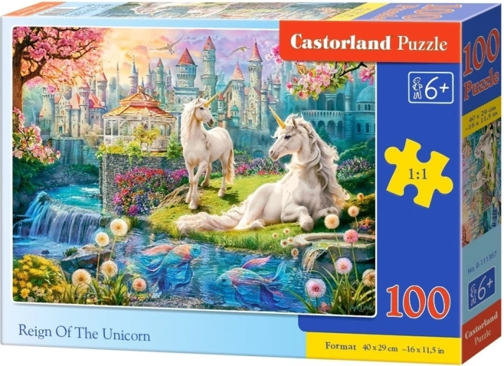 Пъзел Castorland „Кралство на еднорога“ 100 части