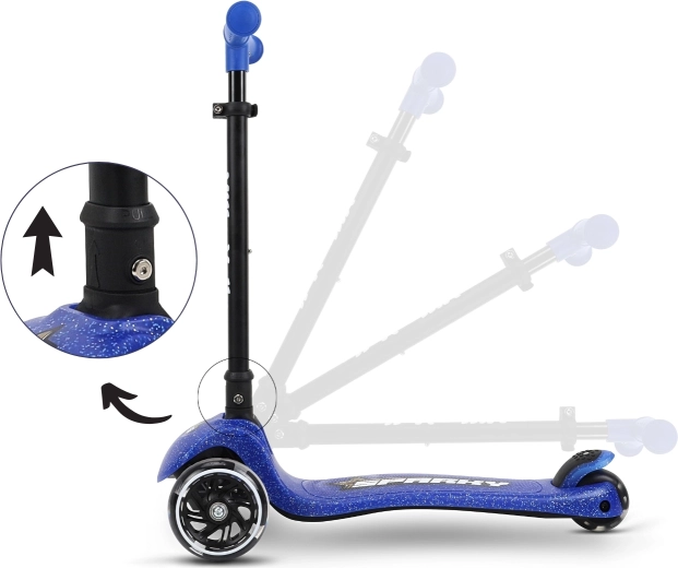 Handlebars adjustable to 4 heights