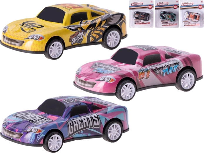 Metal pull-back racing car 10 cm
