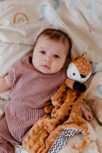 Нежна дрънкалка за сензорно развитие