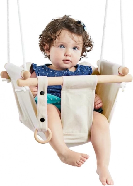 Детска памучна текстилна люлка 2KIDS TOYS, бежова