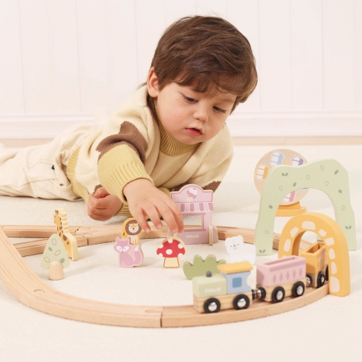 Magnetic locomotive and cars