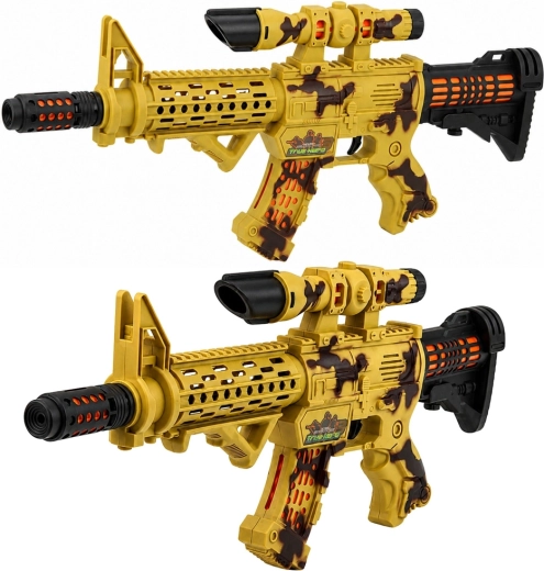 Toy military rifle, camouflage, with scope, lights and sounds, 54 cm - 1 piece