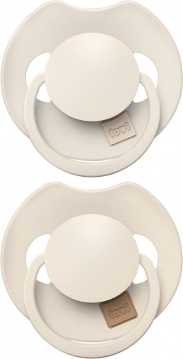LOVI PRIME Dynamic Silicone Pacifier 6–18 months, 2 pcs, Coconut/Ivory