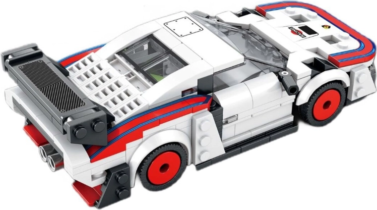 White Sports Car Building Set, 346 Pieces
