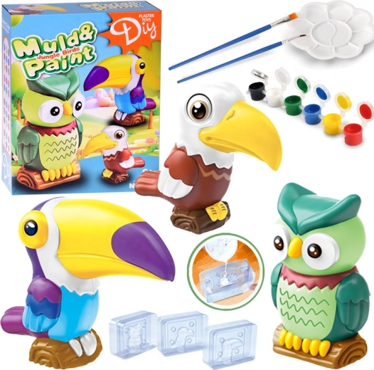 DIY Creative Set – Cast and Paint Colorful Jungle Birds
