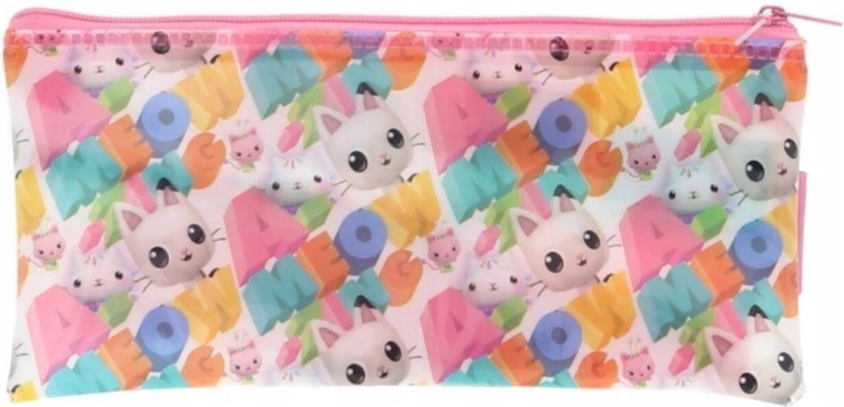 Pencil case with zip fastening