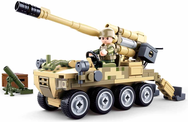 Конструктор SLUBAN army – мобилно оръдие 8x8 с наземен минохвъргач