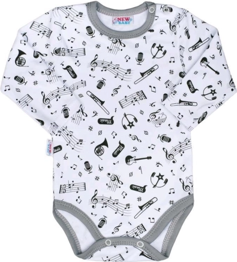 New Baby Music infant cotton long-sleeve bodysuit