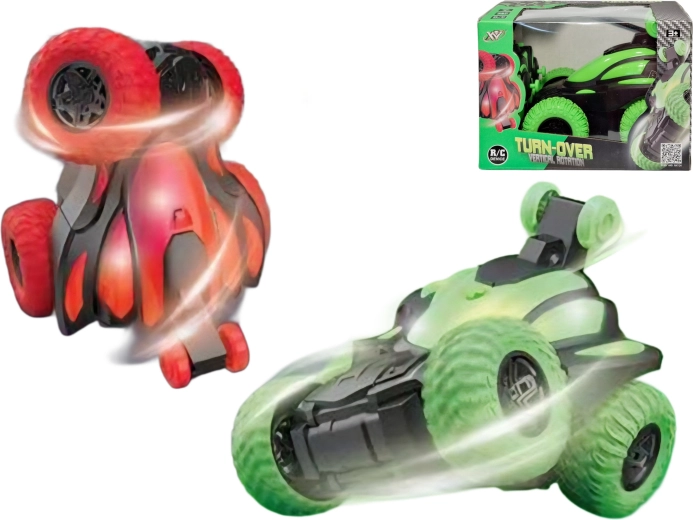 Remote-controlled stunt car with lights