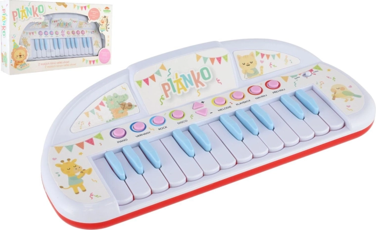 Children’s piano with animals 35 cm, battery-powered with sounds