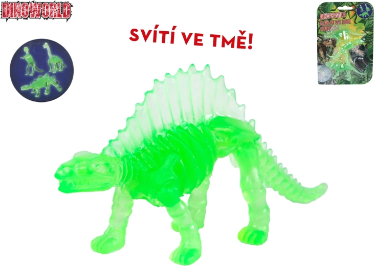 Dinoworld glowing dinosaur figures 8–9 cm, set of 3